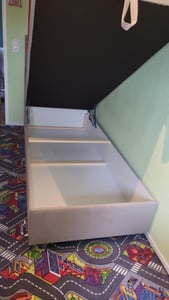 Best for Home Boxspringbett mit Bettkasten Trinity K11-SINGLE 100x200 Bonellfederkern inkl. Topper - Grau Kunden-Foto 2