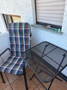 DEGAMO Bistrotisch Gartentisch RIVO 60x60cm eckig, eisengrau, wetterfest Kunden-Foto 1