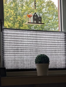 Plissee Klemmfix ohne Bohren 80x200cm Blau Sichtschutz Blickdicht Sonnenschutzrollo  Lichtschutz Faltrollo Jalousie Rollos für Fenster und Tür Kunden-Foto 1
