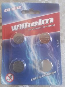10 x CR1632 WILHELM Blister Lithium Knopfzelle 3V 140 mAh ø16 x 3,2 mm Batterie DL1632 Kunden-Foto 1