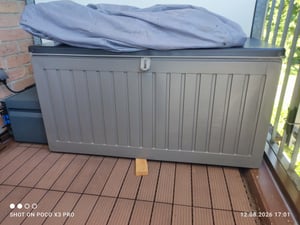 Gartenbox Metall - Kissenbox - Auflagenbox - Truhe mit Deckel 600 L Kunden-Foto 2