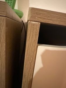 Mondeer Bücherschrank Vielschichtiges Aufbewahrungsregal Sechs Fächer mit 3 Türen Standregal Braun Kunden-Foto 7