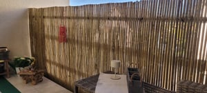 300x120 Bambus Sichtschutz Zaun Balkon Sonnenschutz Sichtschutzmatte Gartenzaun Kunden-Foto 1