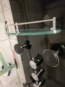 eisl Duschpaneel KARIBIK, Wellness Duschsystem mit Armatur und Regendusche,  Duschset aus Sicherheitsglas Schwarz Kunden-Foto 1