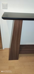 Tribesigns 120 cm Konsolentisch für Eingangsbereich, 2-stufiger schmaler Sofatisch aus Holz hinter dem Sofa mit Ablagefach für Wohnzimmer, Flur, Foyer Kunden-Foto 4