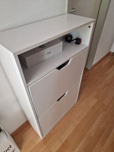 VASAGLE Schuhschrank Schuhregal mit 2 Klappen 60 x 24 x 102 cm vintagebraun Kunden-Foto 4