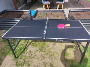 Stůl na stolní tenis Flexi 24876, skládací a snadno přenosná deska, včetně příslušenství, 152 x 71 x 71 cm, černý Fotografie od zákazníka č. 1