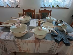 Just Perfecto JL-721: 21-teiliges Kochgeschirrset aus Granit – Beige Kunden-Foto 4