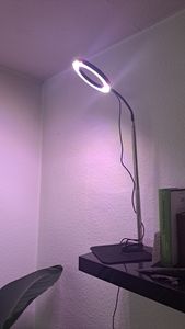 Pflanzenlampe LED Vollspektrum mit Standfuß 155cm Höhenverstellbar 3 Modi 72LED Pflanzenlicht Dimmbar Zimmerpflanzen Grow Lampe, Schwarz, Stecker Kunden-Foto 2