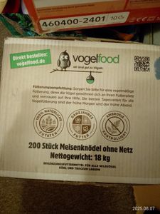 Vogelfood 100x90g Meisenknödel (9kg) ohne Netz Wildvogelfutter Ganzjahresvogelfutter Vogelfut Kunden-Foto 1