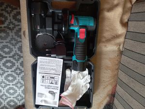 Mini Winkelschleifer, 12V Akku-Winkelschleifer mit 2 × 1500Mah Batterien, 4 Trennscheiben, 2 Metallschneidräder, 1 Schleifscheibe, 1 Ladegerät Kunden-Foto 1