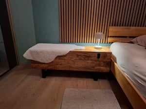 riess-ambiente Industrial Truhenbank FACTORY LOFT 115cm Mangoholz grau Sitzbank Truhe Couchtisch Tisch Kunden-Foto 1