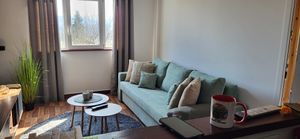 Couch mit schlaffunktion Wohnzimmer Couch mit Bettkasten AIKIDO 223x90cm Beige Kunden-Foto 3