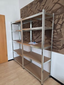 Steckregal 2x Werkstattregal 1800x900x400 mm, 5 Ebenen, verzinkt, Traglast gesamt 875 kg, Kellerregal Schwerlastregal Metallregal Lagerregal Kunden-Foto 4