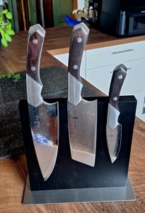 Navaris uchwyt na noże dwustronny magnetyczny wykonany z bambusa - magnetyczny blok na noże magnetyczny uchwyt na noże po obu stronach - uchwyt na noże niewyposażony Zdjęcie produktu od klienta nr 1
