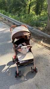 Buggy Kinderwagen zusammen klappbarverstellbare Rückenlehne 0-3 Jahre mit Sonnenschirm grau Kunden-Foto 2