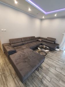Sofiland Aller U-Form Wohnlandschaft XXL Schlaffunktion 2 Bettkästen Dunkelgrau Links Kunden-Foto 3