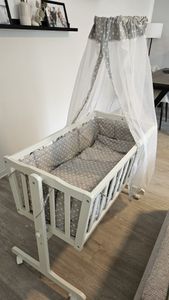 Detská kolíska Vitalispa Noah biely 40x90 s kolieskami, Model 30307 Fotografia od zákazníka č. 1