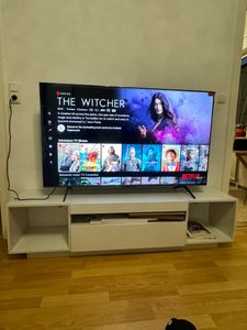 vidaXL TV-Schrank mit LED-Leuchten Weiß 160x35x40 cm Kunden-Foto 1