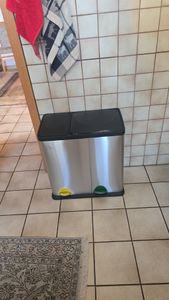 SVITA TC2Combo35 Mülleimer Edelstahl Abfalleimer Mülltrennung (12l + 23l) silber Papierkorb Kunden-Foto 1