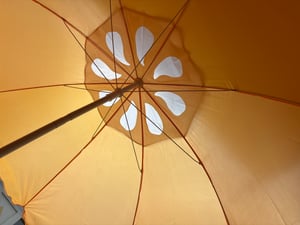 vidaXL Ombrellone da giardino, 240 cm, poliestere 170T, arancione Foto del cliente 1