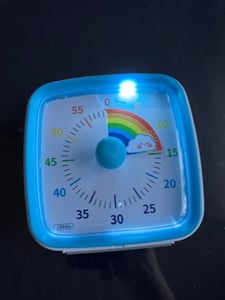 Visueller Timer, 60 Minuten Countdown Timer, Kinder Timer mit Regenbogen Muster, Schreibtisch Timer Kinder, für Haus Küche Klassenzimmer Kunden-Foto 1
