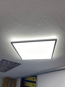 LED panel 29,3x29,3 cm - 18W, 2400lm, stmievateľný, plochý, podsvietenie, neutrálna biela, biela Fotografia od zákazníka č. 3