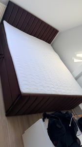 Masseno Boxspringbett ARION 160x200 cm Komplett-Set mit Bonell Matratze und Topper, Polsterbett mit Bettkästen -Braun, KRONOS 06 Kunden-Foto 8