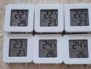 6 Stück Thermometer für Innenräume, Raumthermometer Digital Innen, Mini LCD Digital Thermometer Hygrometer Kunden-Foto 3