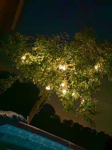 Salcar 5M LED Fairy Lights Outdoor Solar & USB 10 Bulb Vintage Hemp Rope Fairy Lights Zewnętrzne wiszące światła 8 trybów Wodoodporne Ciepłe białe Zdjęcie produktu od klienta nr 2