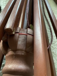 Sonnenschirm Holz 3m rund Garten knickbar UV-Schutz wasserabweisend weiß paramondo paramadera Kunden-Foto 2