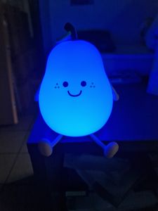 LED Nachtlicht, Silikon Birne Touch Nachtlampe USB-Aufladbar mit Timer, 7 Farbe dimmbar süßes Schlaflicht Kinderzimmer tragbare Schlafhilfe Stilllicht, Kinder Geschenk Kunden-Foto 1