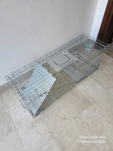 Klec SucceBuy pro chytání živých zvířat, rozměry 127 x 50 x 66 cm, robustní klec vyrobená z pozinkované oceli, skládací design s rukojetí, vhodná pro toulavé psy, jezevce, svišti, lišky a další zvířata Fotografie od zákazníka č. 1