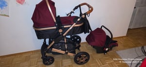 KESSER® Loops Kinderwagen 4 in 1 Kombikinderwagen Komplett-Set auch als Buggy für Kinder bis 4 Jahre inkl. Babywanne, Babyschale + Fußsack, Korb, Wickeltasche, Regen- & Insektenschutz & Flaschenhalter Kunden-Foto 3