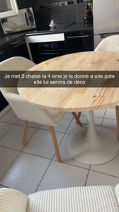 Tischgestell aus Metall SH-9108, für Büro, Hotel, Restaurant, Durchmesser 49 cm, Höhe 73,5 cm, Weiß Kunden-Foto 1