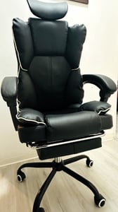 Gaming-Stuhl mit Ventilator, Bürostuhl, Luftkühler und Kühlung – Belüfteter Kühlsitz, mit Liegefunktion,  sanfte Vibrationsmassage, Schwarz Kunden-Foto 31