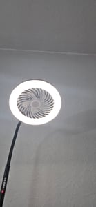Wentylator stojący z pilotem, cichy, Wentylator z oświetleniem, 3 prędkości wiatru, 2 tryby, Cicha lampa z wentylatorem Wentylator stojący do sypialni Zdjęcie produktu od klienta nr 1