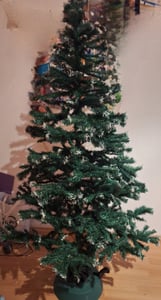 FCH Umelý vianočný stromček 213 cm, 870 konárov z PVC materiálu, špicatý vrchol biely nástrek Fotografia od zákazníka č. 19