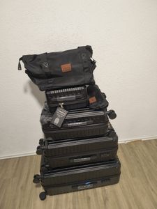Trolleyset LG2 Set de valises à coque dure (S,M,L,XL) valise à roulettes, valise de voyage, bagage à main 4 roulettes, matériau ABS, serrure douanière TSA, set de 6 pièces Photo du client 1