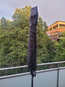 Fiqops ochranný kryt na slnečník ochranný kryt na záhradný nábytok polyesterové ochranné kryty na slnečník ochranný kryt, čierny Fotografia od zákazníka č. 1