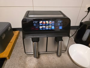 ProfiCook PC-FR 1287 H, Teplovzdušná fritéza, 8 L, 50 °C, 200 °C, Dvojitý, Čierna, Nerezová oceľ Fotografia od zákazníka č. 2