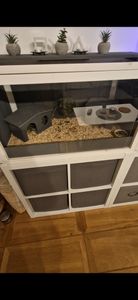 PawHut Hamsterkäfig aus Holz für Zwerghamster Nagerkäfig mit Hütten und Zubehör Kunden-Foto 2