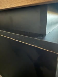 Easy4You Matt Schwarz/Eiche Unterschrank Seya 110 cm mit 2 Schubladen + Hängeschrank 30x100 cm Badschrank Badezimmerschrank Seitenschrank Kunden-Foto 1