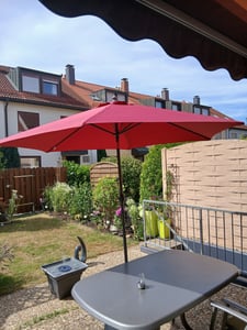 Linder Exclusiv Naklápací slnečník 250 cm Tmavočervený Fotografia od zákazníka č. 1