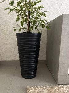 Hoher Blumentopf mit weißem Einsatz SAND SLIM DPSA400-S449 Kunden-Foto 4