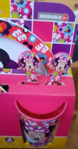 Disney Minnie Mouse Kinder Geschirr-Set 5 teilig Becher Teller Schüssel Besteck Kunden-Foto 1