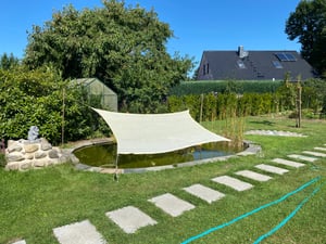 Jardinion Sonnensegel 3x4m Grau rechteckig – Sonnenschutz Terrasse, HDPE 180g/m², Schattensegel mit UV-Schutz, Sonnensegel Garten, Balkon und Camping Kunden-Foto 1