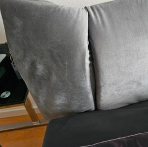 vidaXL Cojín para cabecero "Hanko", gris oscuro, 180 cm, terciopelo Foto del cliente 4