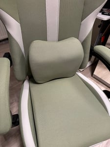 GTPLAYER Gaming Stoel, ergonomische gaming stoel, bureaustoel met stoffen bekleding, ademende kantoorstoel, verstelbaar zitkussen met voetsteun, roze Klantenfoto 2