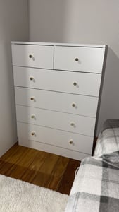 FCH Kommode mit 4 Schubladen, Schubladenschrank für Wohnzimmer, Weiß 66x33x56cm Kunden-Foto 1
